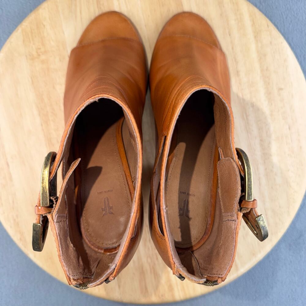 Frye Dani Leather Shooties Anthropologie Brown Leather Women’s Size 9M US - Picture 6 of 8